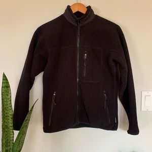 MEC polar fleece black zip up